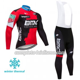 Completo Maglia ML + Pantaloncino con bretelle ML 2018 BMC Racing Team N001 Winter Invernale